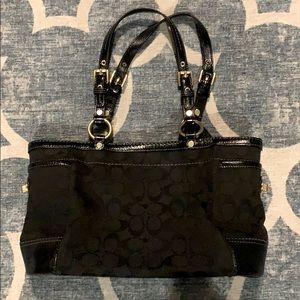 COACH Carly Signature Leather Shoulder Bag